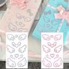 2 Sheets Angel Wings Diamond Stickers Pink And Silver Suitable For Handmade Face Decoration Rhinestone Stickers