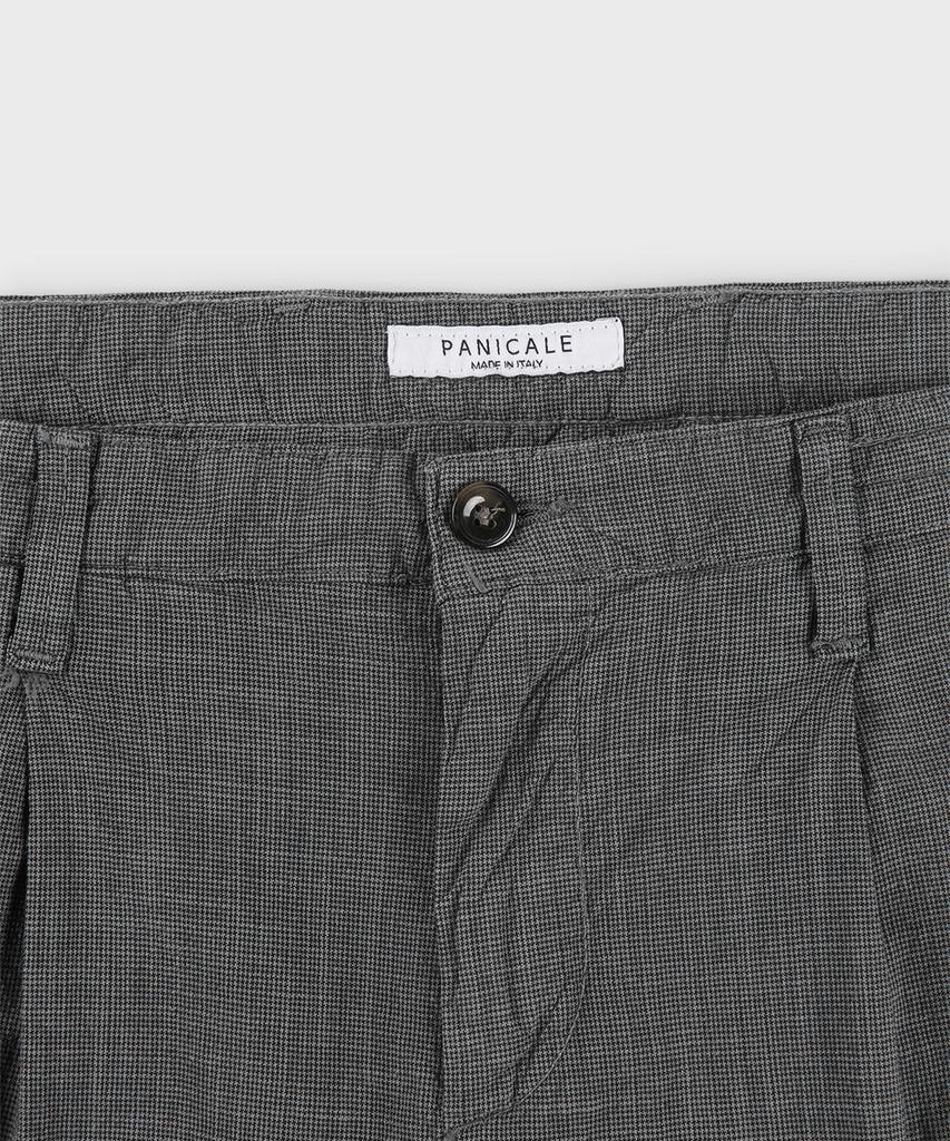 PANICALE Charcoal Micro Pattern Cotton Blend Pants