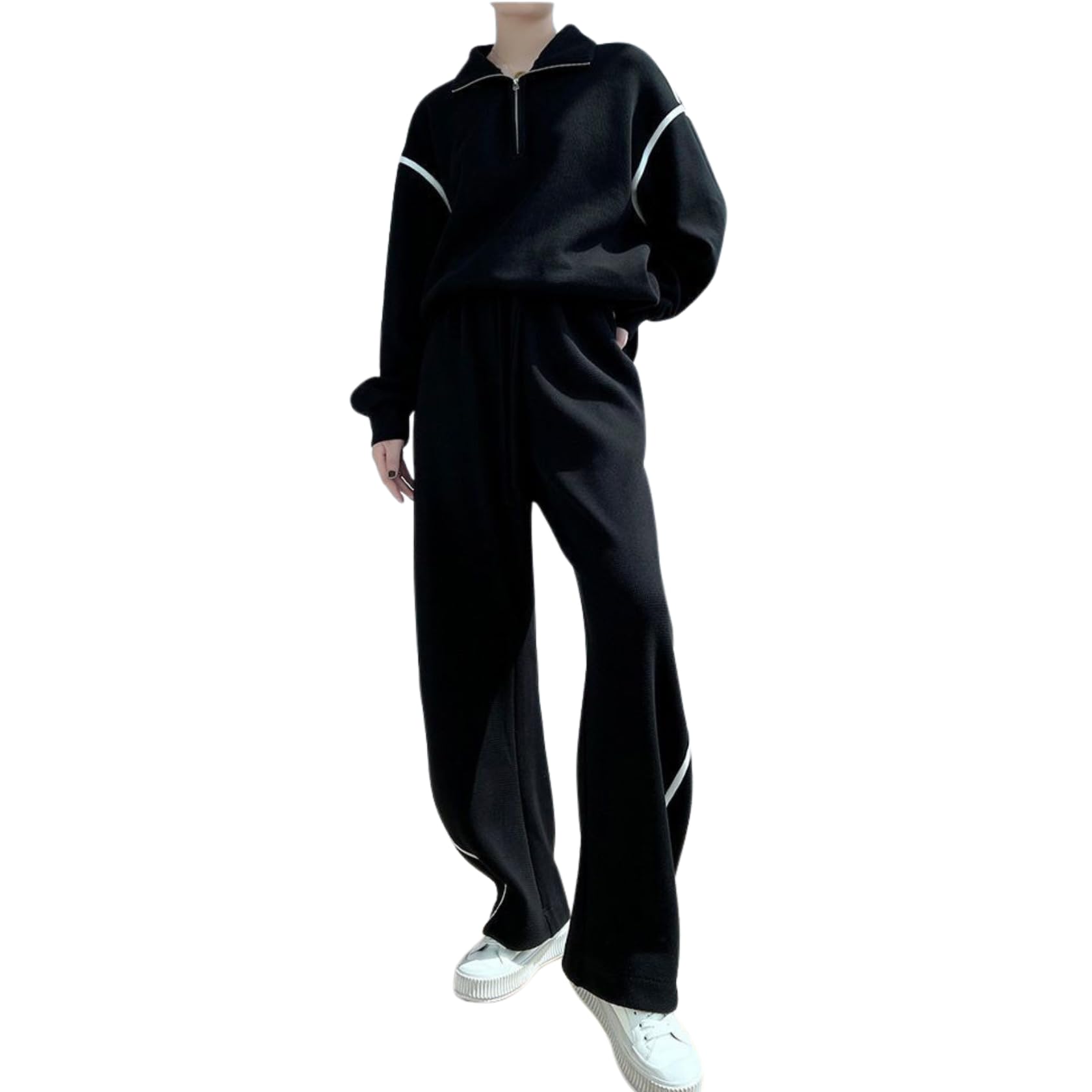 

Loungewear Stylish and Loose Perfect for and Stylish and Simple Pullover Sweatshirt G-tiamo Women s Set, Cute, Fit, Loungewear, Sports, Fitness. (JP,