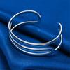 Elegant 925 Sterling Silver Opening Exquisite Multi-layer Bracelet for Women's Fashion Parties and Wedding Accessories