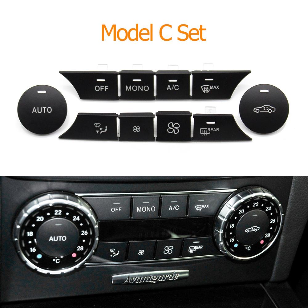 Dashboard Air Conditioner Wind Volume Heater Climate Control Ac Buttons For Mercedes Benz C GLK Class W204 X204 C180 C200 C300