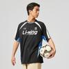 Li Ning Seria Lifestyle Sportowy Retro Amerykański Swobodny Wygodny Prosty Okrągły Dekolt Wszechstronny Krótki Rękaw T-shirt Męskie T-shirty Czarny AHSV759-2