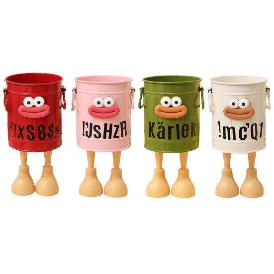 Cartoon Pen Holder Round Vertical Pencil Holder for Office Home Study Desktop