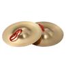 2PCS Brass Color Brass Cymbals Brass Material Hand Cymbals Percussion Instrument  Rhythm Practice