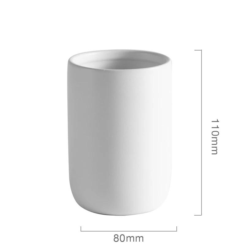 INS Dark grey Ceramic Couple mouthwash cup Bathroom Accessorie