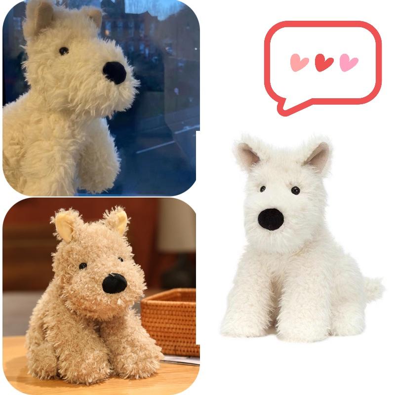 White/brown West Highland Terrier Plush Toy Pillow For Sleeping And Cuddling Great Birthday Gift For Boys And Girls