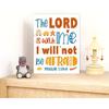 Christian Scripture Wall Art For Kids,The Lord Is With Me Psalm 118:6 pirational Bible Verse Canvas Framed Paintings Posters For Nursery Sunday