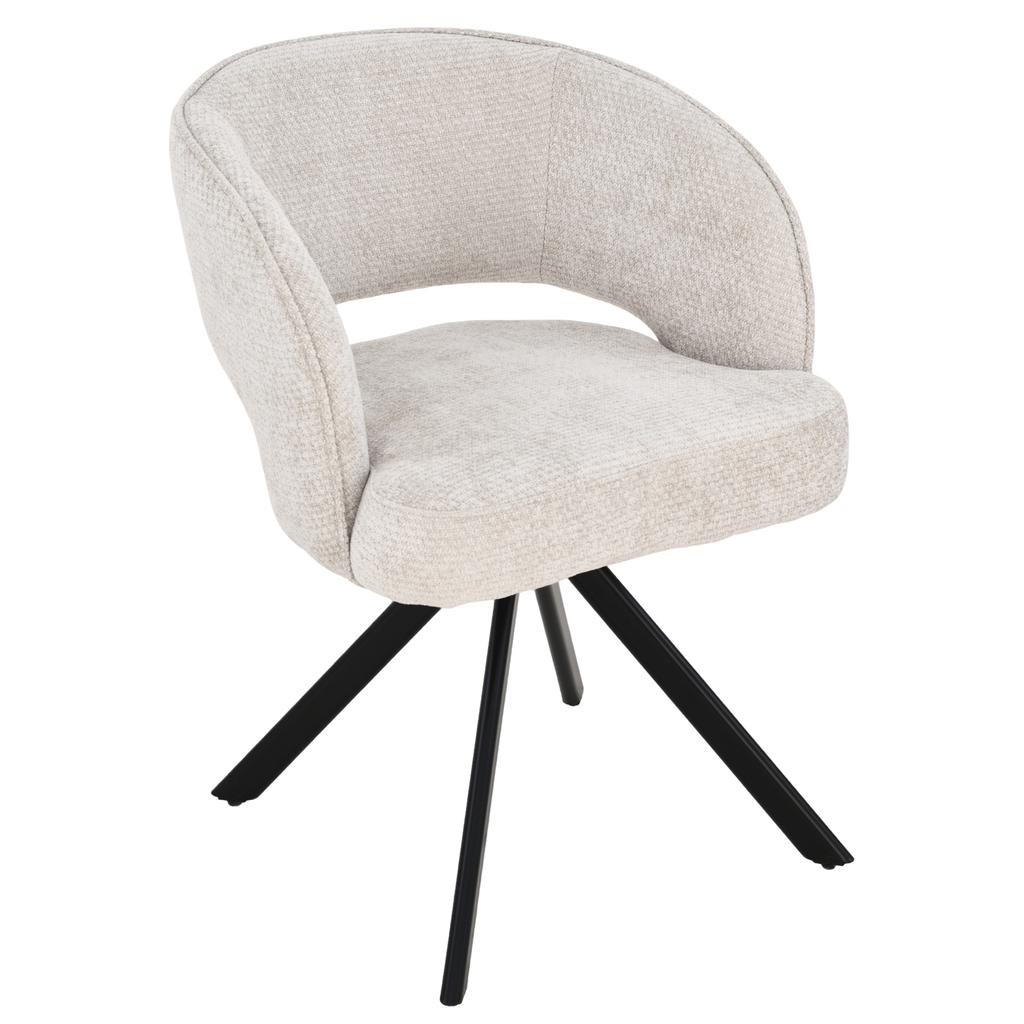MIREA upholstered chair, beige fabric