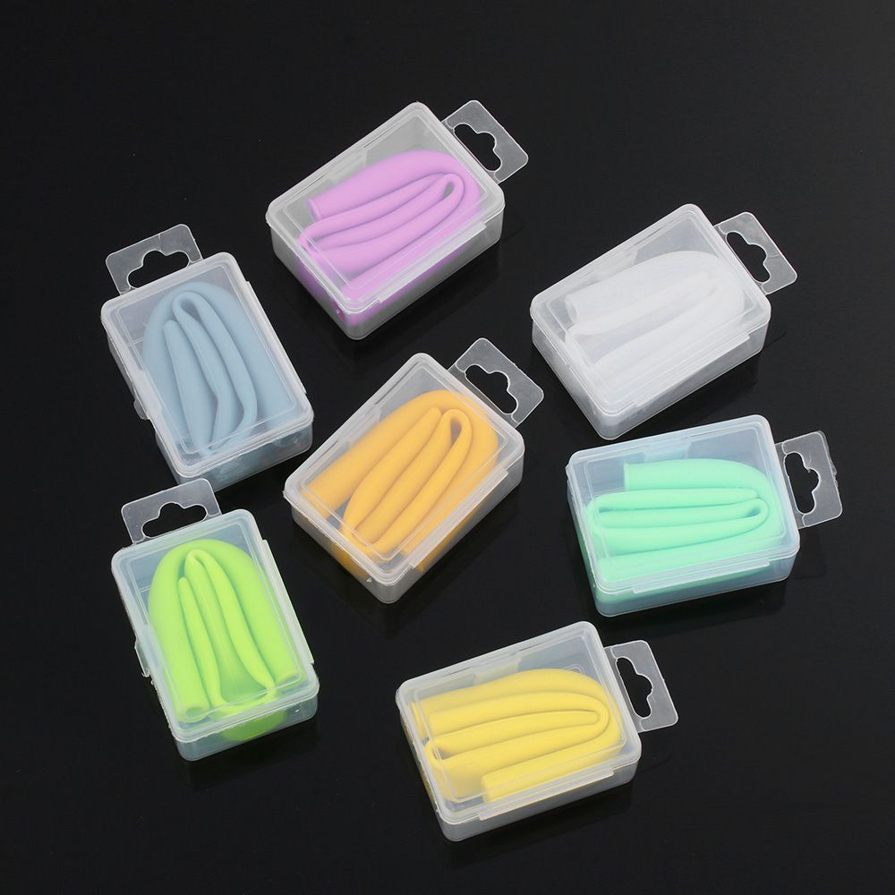 Reusable Drinkware Barware Cleaning Brush Silicone Straws Bar Accessories Foldable Drinking Straw