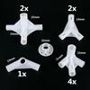 White Tent Parts Smooth Canopy Fitting Durable Tent Accessory  Field Activity