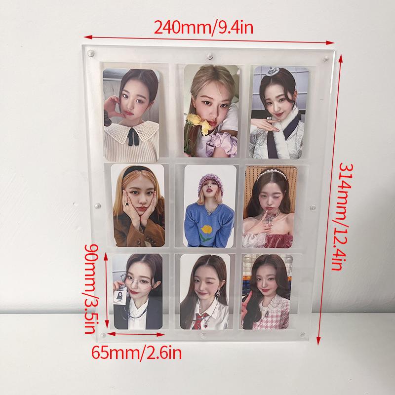 Acrylic Photocard Display Stand Kpop Phoro Frame Acrylic Photocard Room Table Accessorie Photo Frames Picture Frame