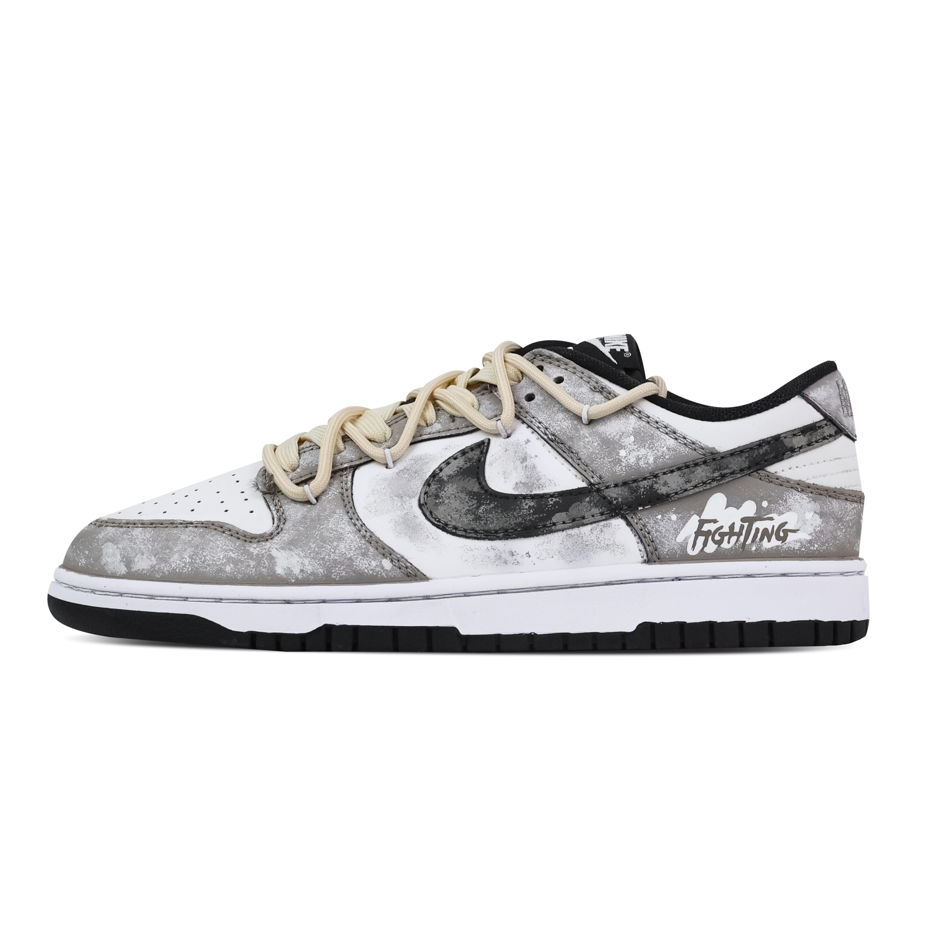 

Nike Dunk Battle Graffiti 1 Abrasion Resistant Low top Skateboard Shoes Unisex Brown White HF5441-100(Team773-1) 42.5