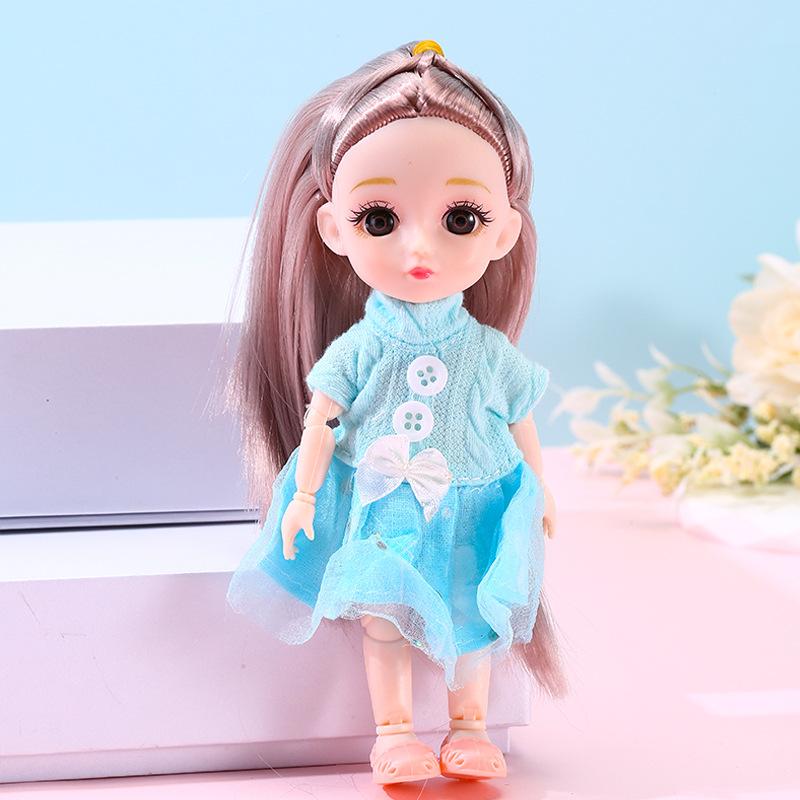 Color Light Doll Xiao Mengmeng Princess Suit Girl Dress-up 13-joint 6-inch Doll Play House Toy