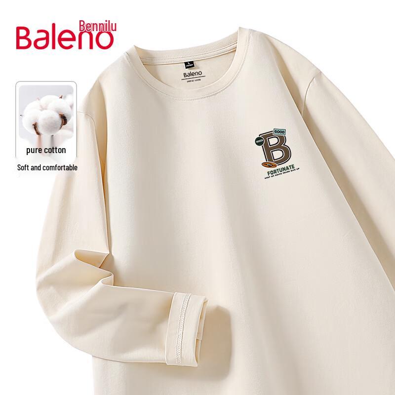 Baleno Men s JPBB Letter Long-Sleeve Cotton T-Shirt XL