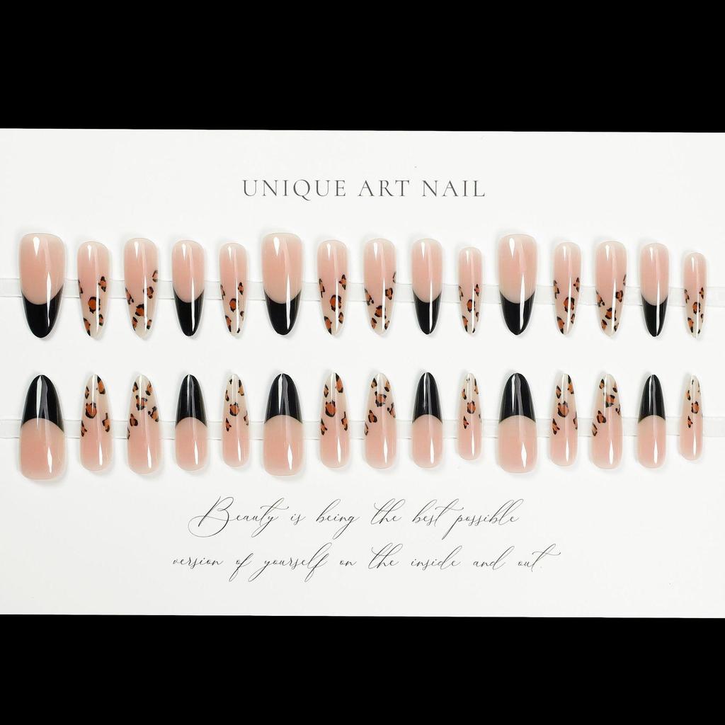 Zarif Leopar Desenli Tırnak Çıkartmaları - Üst Düzey, Çıkarılabilir, Tatlı ve Havalı Sokak Stili Temeli