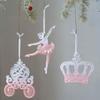 Snowflake Icicle Christmas Pendants Crystal Acrylic Christmas Tree Ornaments Happy New Year Home Table Decor Hanging Pendant
