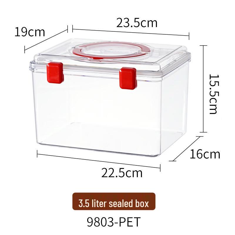 

Acrylic Moisture-Proof Sealed Storage Container with Red Handle