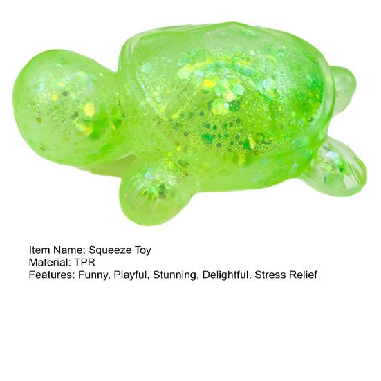 Glitter Cartoon Animal Sensory Fidget Toy for Adults Kids Cute Pig Duck Turtle Squeeze Toy for Stress Relief Easter Basket