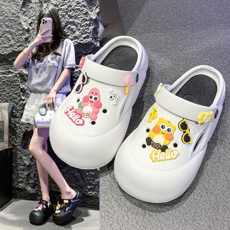 Hole shoes women's new summer wear platform eva sandals non-slip cute beach sandals