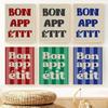 1pc Bon Appetit Art Poster French Minimalist Wall Decor French Quotes for Kitchen Dining Room Living Room Bedroom Home Office