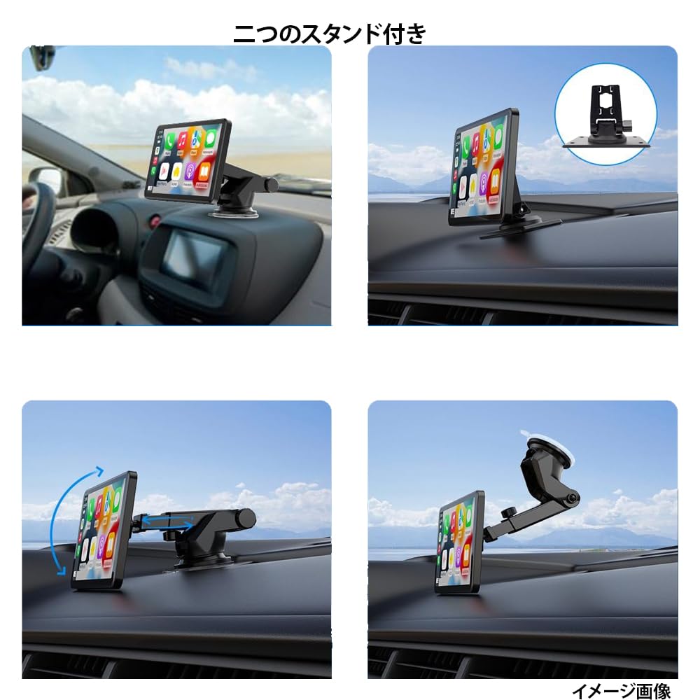 7 Inch Wireless CarPlay & Android Auto Display Audio Rear View Monitor Mirror Youtube