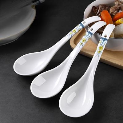 Robuster Keramik-Suppenlöffel Langstieliger Haushalts-Suppenlöffel Hitzebeständig Premium Küchenlöffel zum Kochen