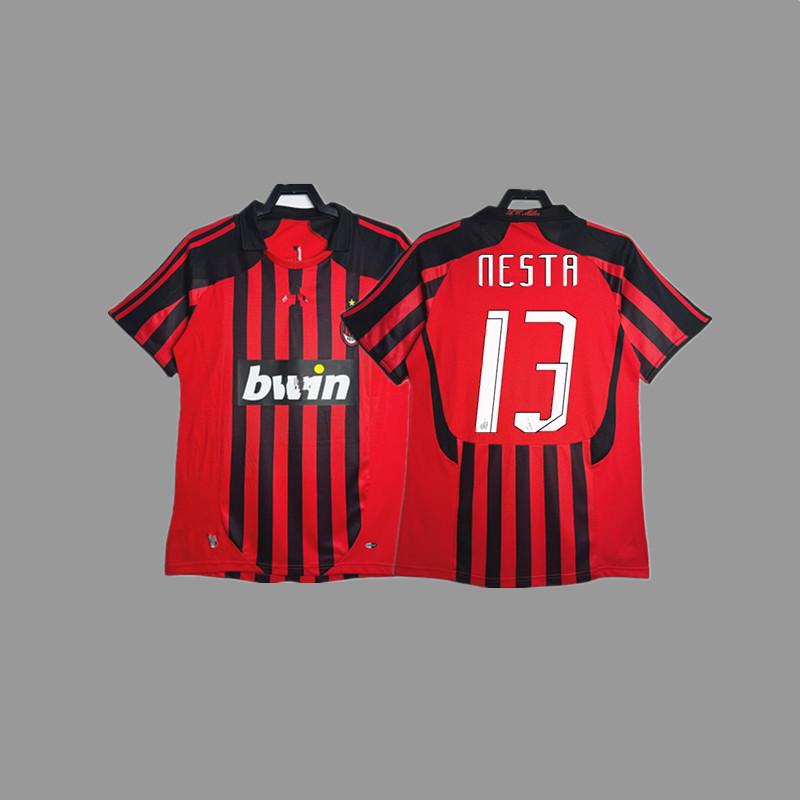 Retro jersey, football jersey, classic nostalgic replica Thai jersey, game training jersey, short-sleeved sportswear.