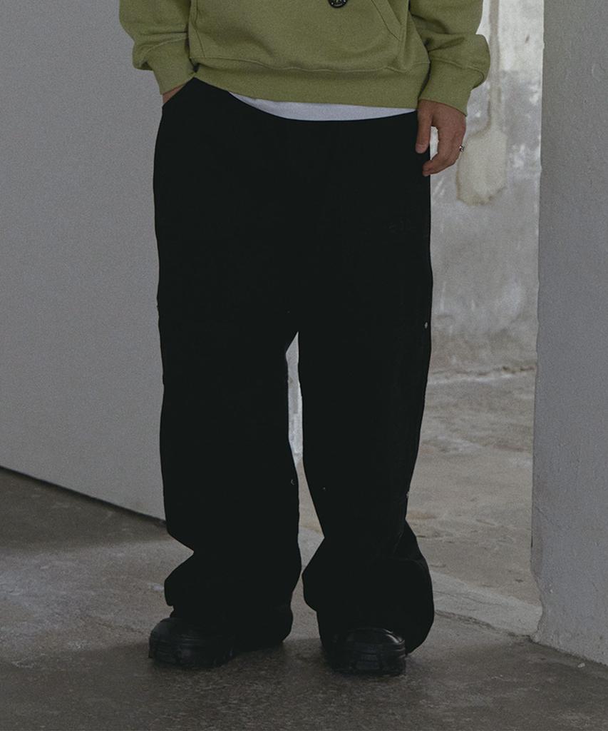 Tonilolenseu Washed Double Knee Pants Black
