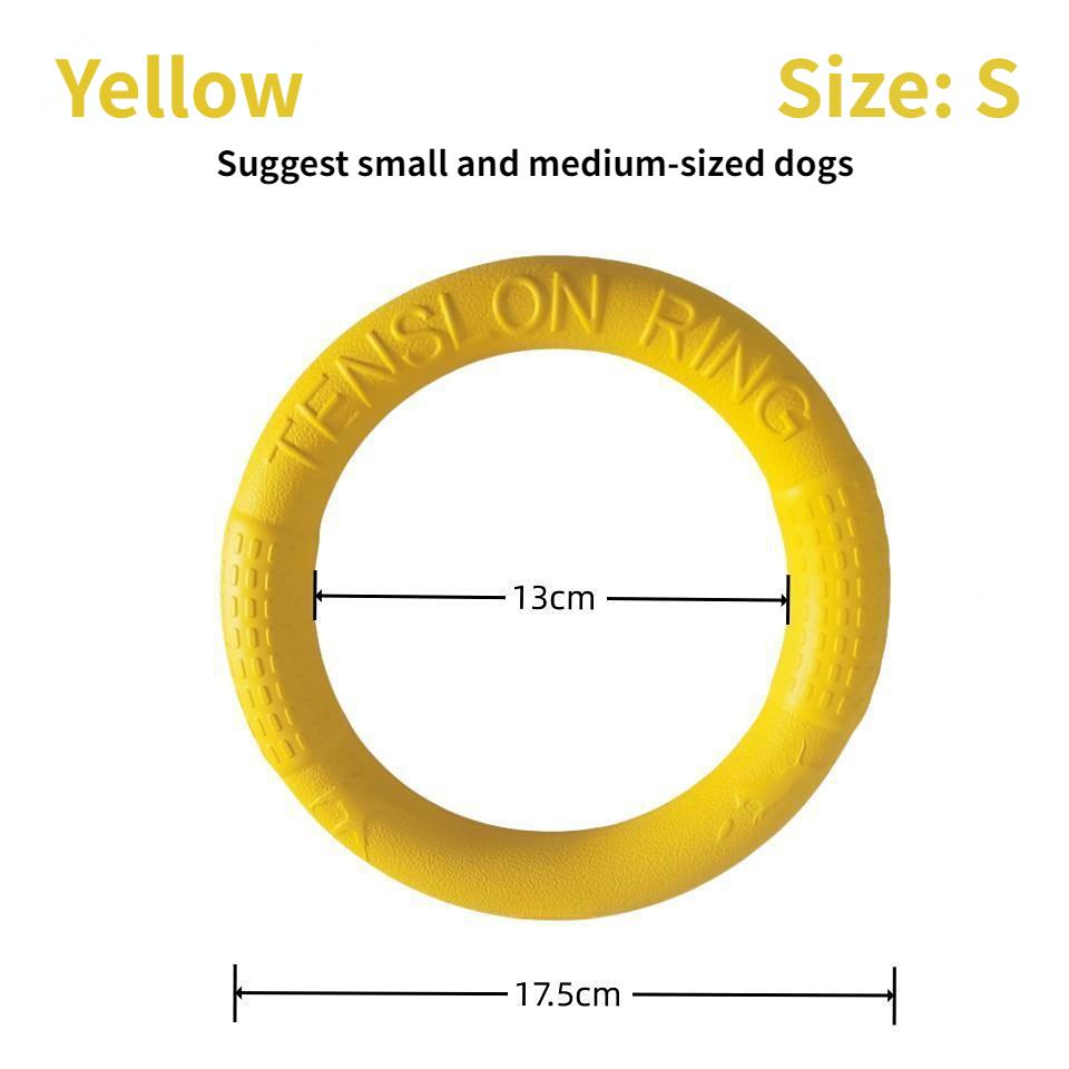 Rund Ring Hundleksaker Bitmotstånd Flygande Flytande Träningsring Dragleksaker EVA Interaktiv Tugg leksak för Små Medelstora Hundar