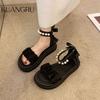 Trendy Non-slip Sandals 2025 New Summer Platform Fashion Beach Roman Senior Fairy Style with Skirt Tide