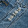 Herrväst i Koreansk Stil, Smal Passform, Riven Denimbäst - Ärmlös Topp för Vår/Sommar/Höst