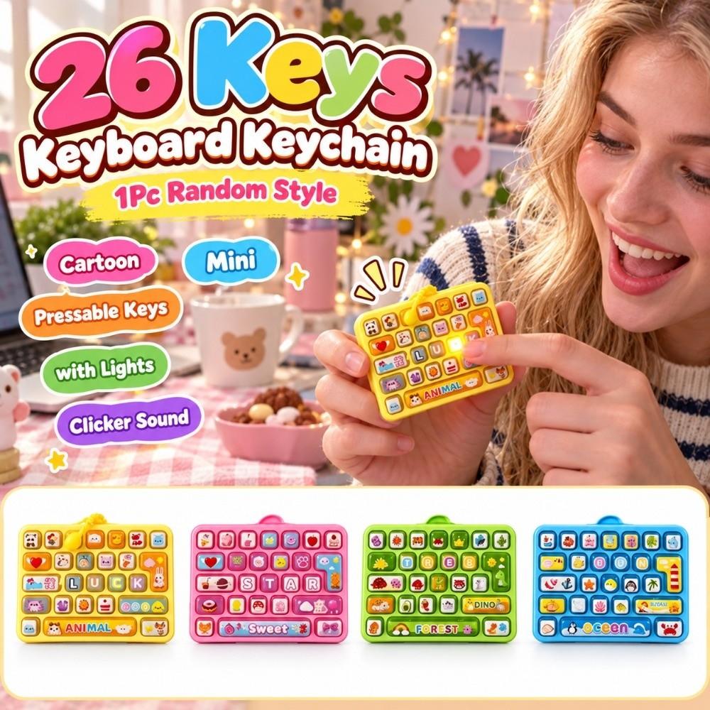 Cartoon Fingertip Button Keyring Mini Stress Relief Fidget Toy  Office Use