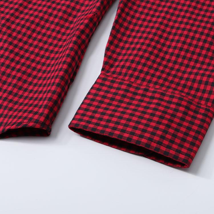 Polo Ralph Lauren Plaid Print Polo Collar Single-Breasted Casual Long Sleeve Shirt Men shirts Red 710881854-001