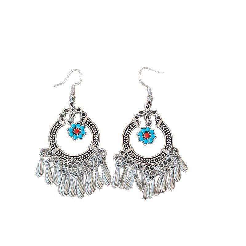 New Chinese-style fringed earrings women's retro ethnic style earrings, cheongsam Hanfu design sense fashion new personalized earrings