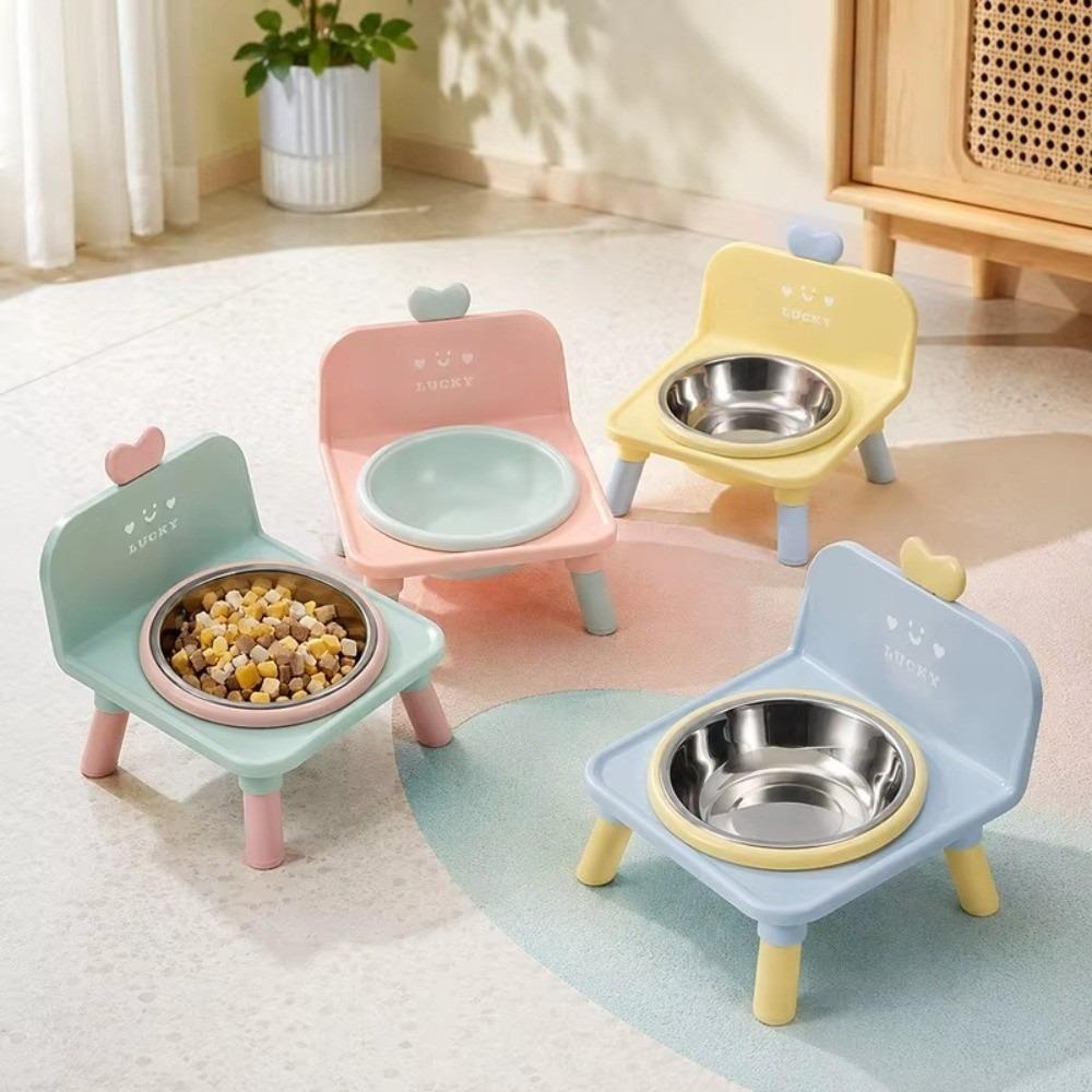 Anti Slip Base Raised Pet Feeder Anti Spill Cat Food Water Bowl Small Dog Feeding Bowl For Cats
