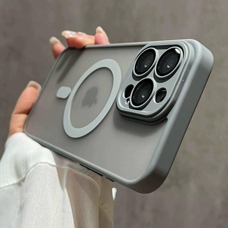 Luxury Magsafe Wireless Charge Matte Phone Case For iPhone 11 12 13 14 15 Pro Max Plus Transparent Magnetic Bumper Cases Cover