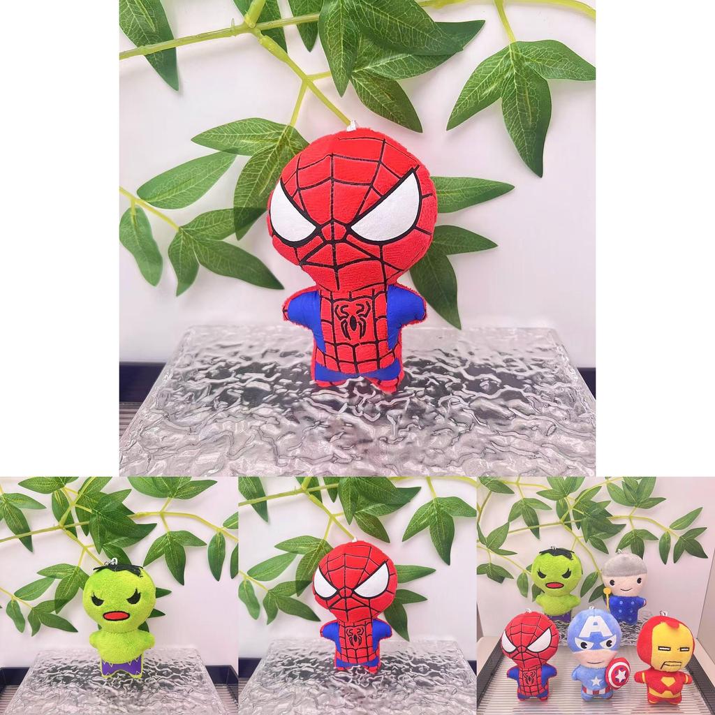 Marvel Avengers Spider-man Plush Toy Soft Keychain With Iron Man And Hulk Designs For Kids