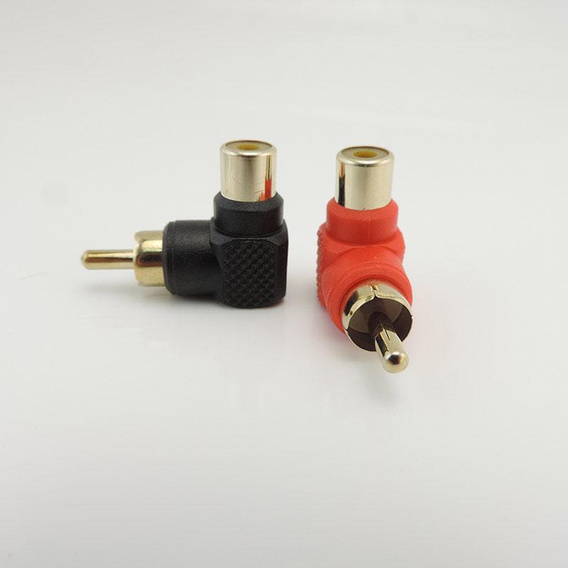 

Разъем RCA 90 градусов папа-мама M/F, прямоугольный разъем RCA мама-папа , медный адаптер L-типа, колено для камеры видеонаблюдения, аудио gold plated 1pair