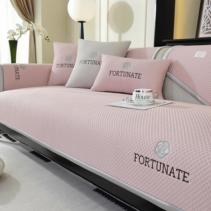 

Ice Silk Sofa Cool Bamboo Mat Non-Slip Seat Cushions Cool Feeling Ice Pad Summer Sofa Cover Cloth 50*50cm
