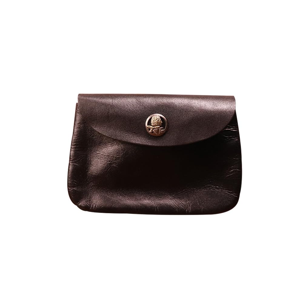 

Three Whatna Tanned Natural Cowhide Leather Coin Case for Men and Mini Small Card Genuine Leather Earphone Storage Case SG137 Antique-Style Purse/Coin чорний