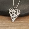 Nidin Trendy Copper Cubic Zirconia Love Heart Pendant Necklace For Women Fashion Personality Pattern Clavicle Chain Jewelry Gift