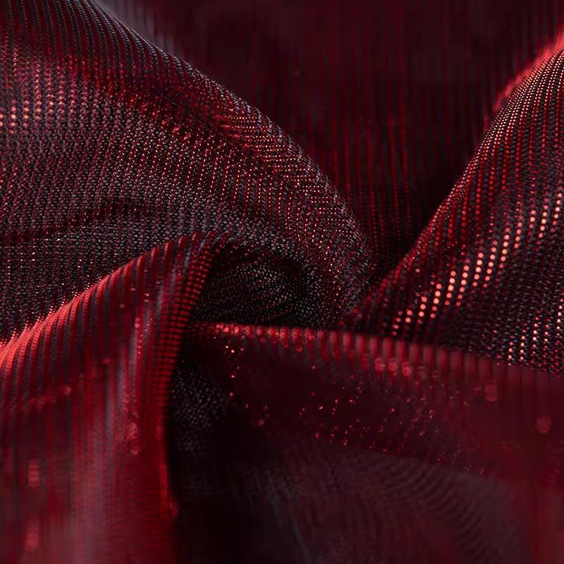 Party Dress Fabric Shiny Flashing Mesh Light Fabric Rridescence Mesh Magic Color for DIY Wedding Dress Cosplay Material