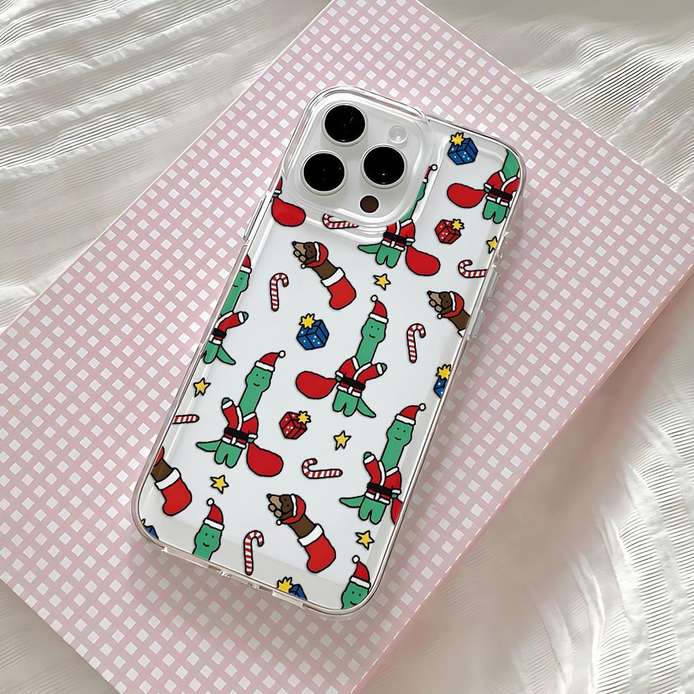 Cute Cartoon Dinosaur Phone Case for IPhone 17 16 16e 15 14 13 12 11 Mini Pro Max X XR XSMax 7 8 Air Plus Transparent Back Cover