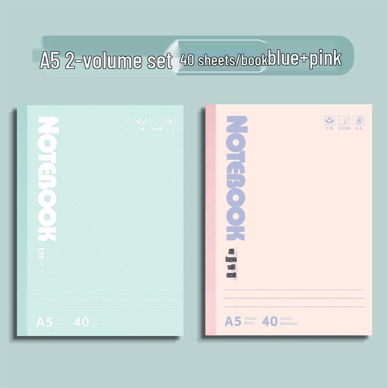 Vibrant Color Block A5/B5 Notebook - Ideal for Students, Soft Cover, No Ink Bleed, Smooth Writing