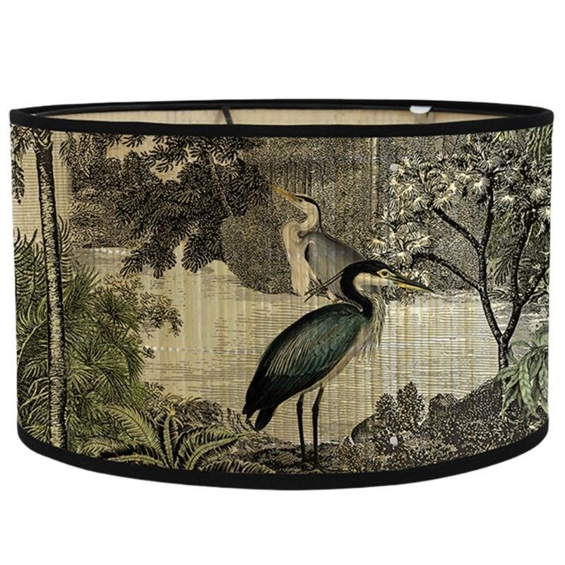 Drum Print Lampshade Wall Lamp Shade Decoration Vintage Chandelier Light Cover Printing Painting Lamp Shade