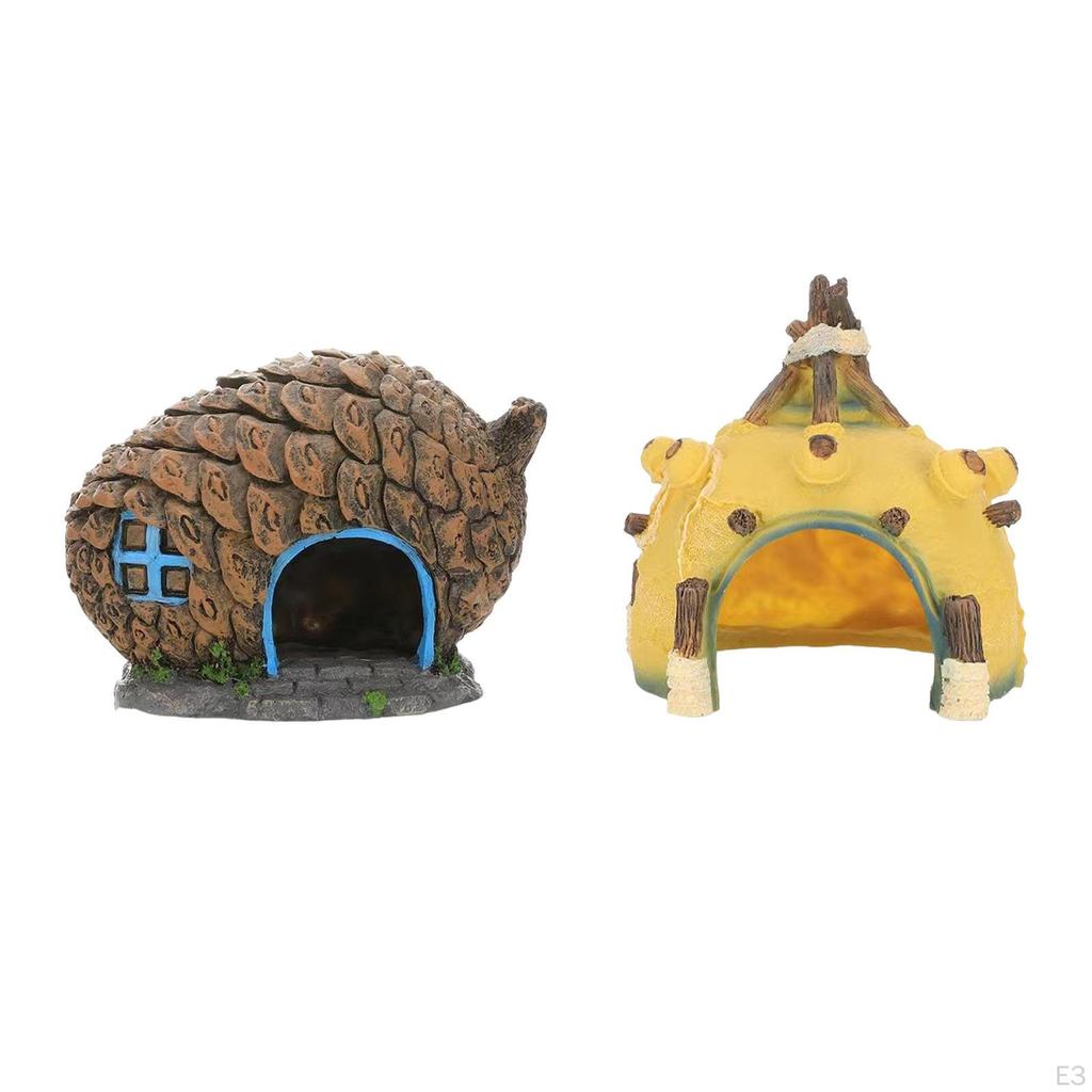 Fishbowl Tank Decor Hideaway Caves Accessories Versatile Solid Small-size Hideout Shelter for