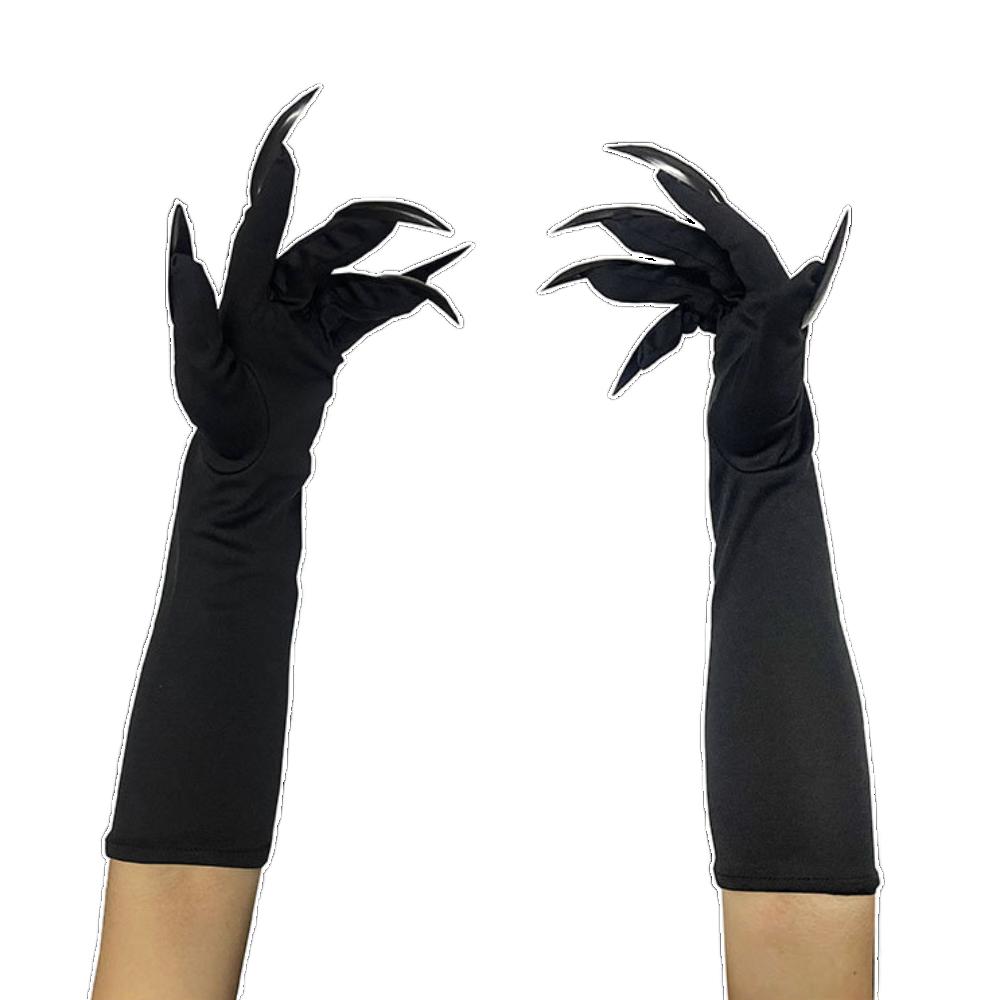 Black Ghost Claw Mittens Dress Up Gloves Witch Cosplay Costume Cool Halloween gloves  Women