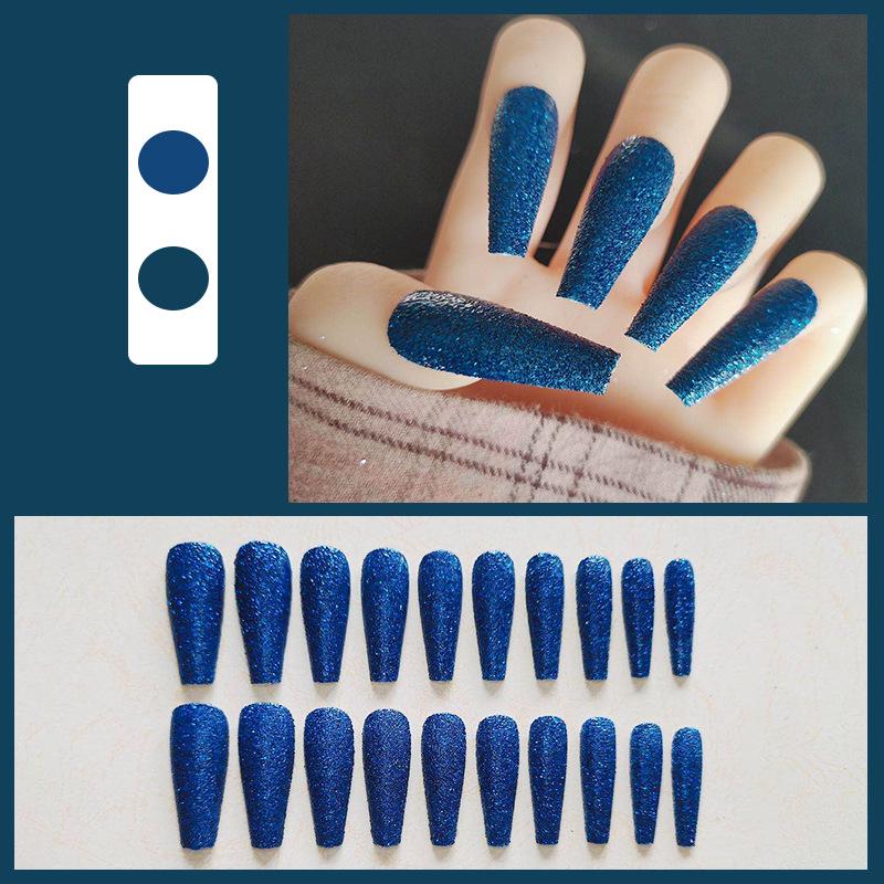 

Глянцевые однотонные длинные трапециевидные накладные ногти-гроб, набор из 20 штук в коробке