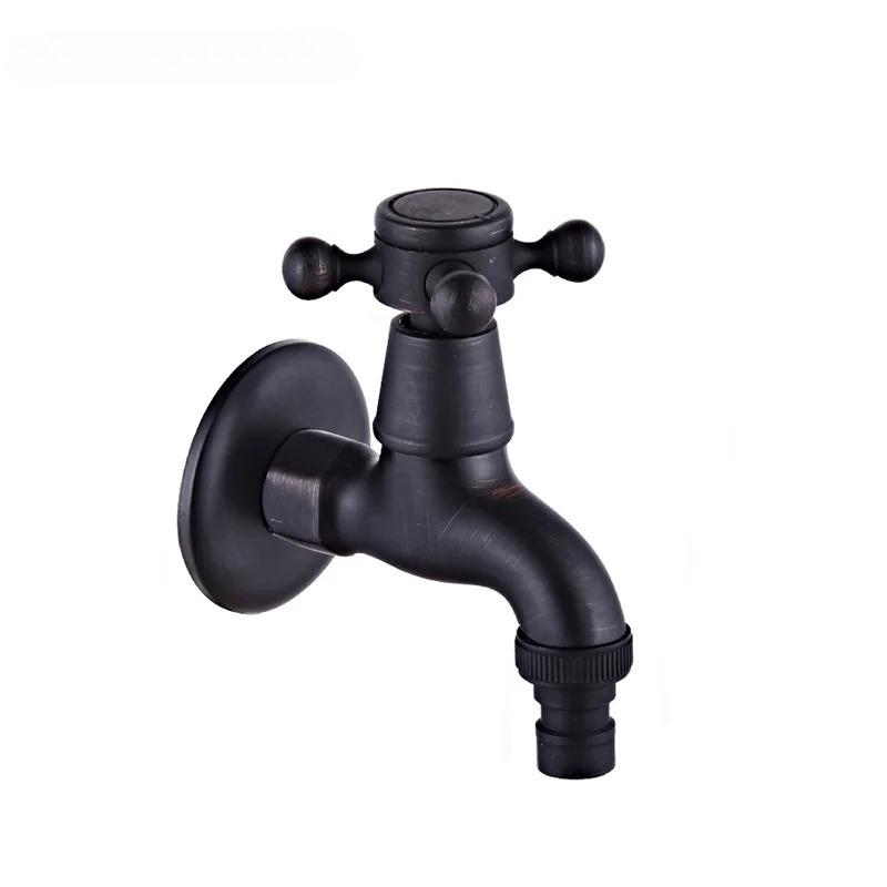 

Ванная Черный Одинарный Холодный Кран Настенный Кран для Стиральной Машины Одинарный Кран Холодной Воды Садовый Черный Кран