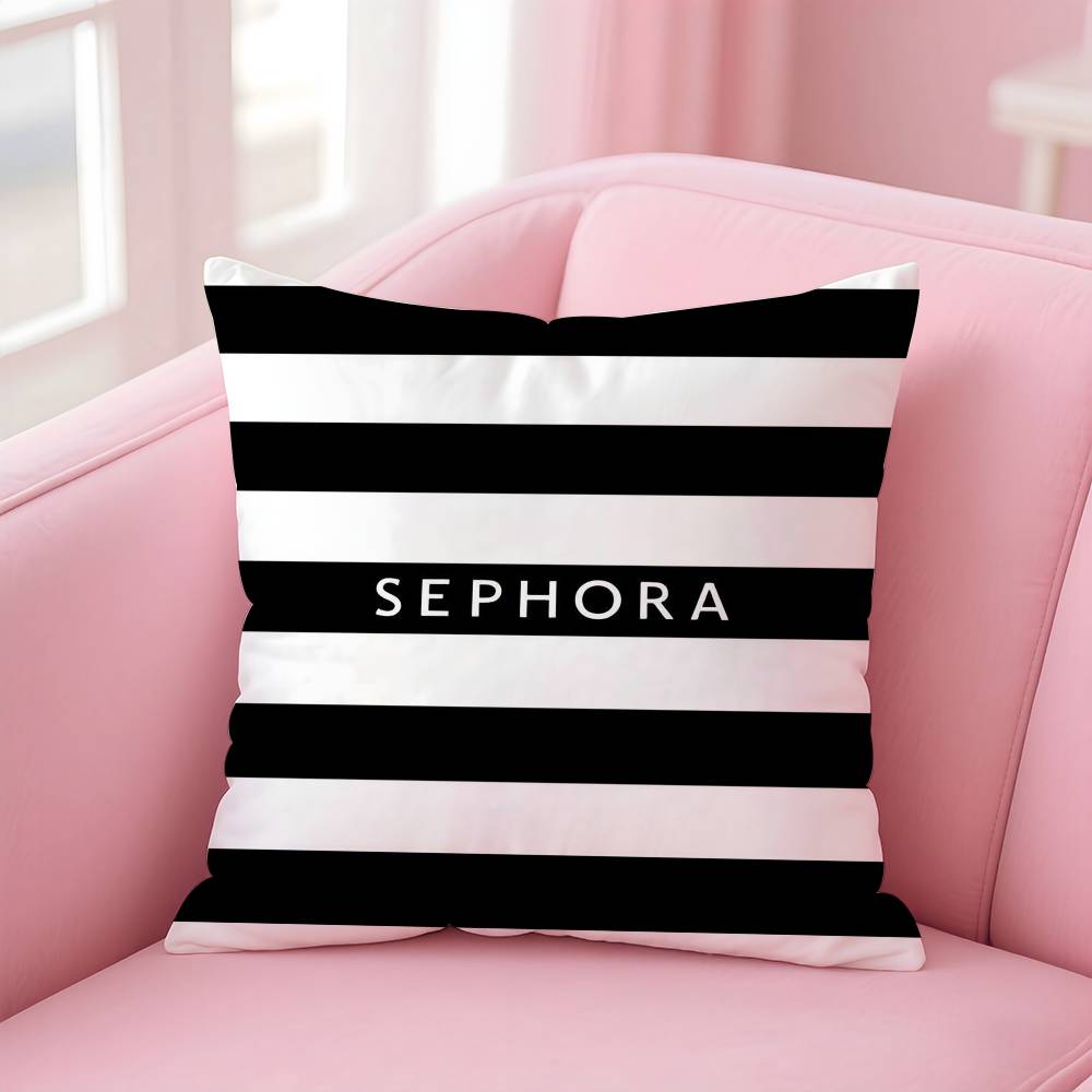 MAkeup Luxurny Fashion Brand S-SEPsHORA Pillow Case Anti-dustmite Pillowcase Invisible Zipper Silky Short Plush Sofa Cushion Cov